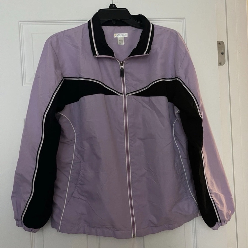 Bold Spirit Windbreaker Zip Vintage 80s/90s Retro, Size M, Purple & black